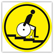 Тактильный предупреждающий знак «Осторожно! Лестница вниз», ДС74 (пластик 2 мм, 150х150 мм)